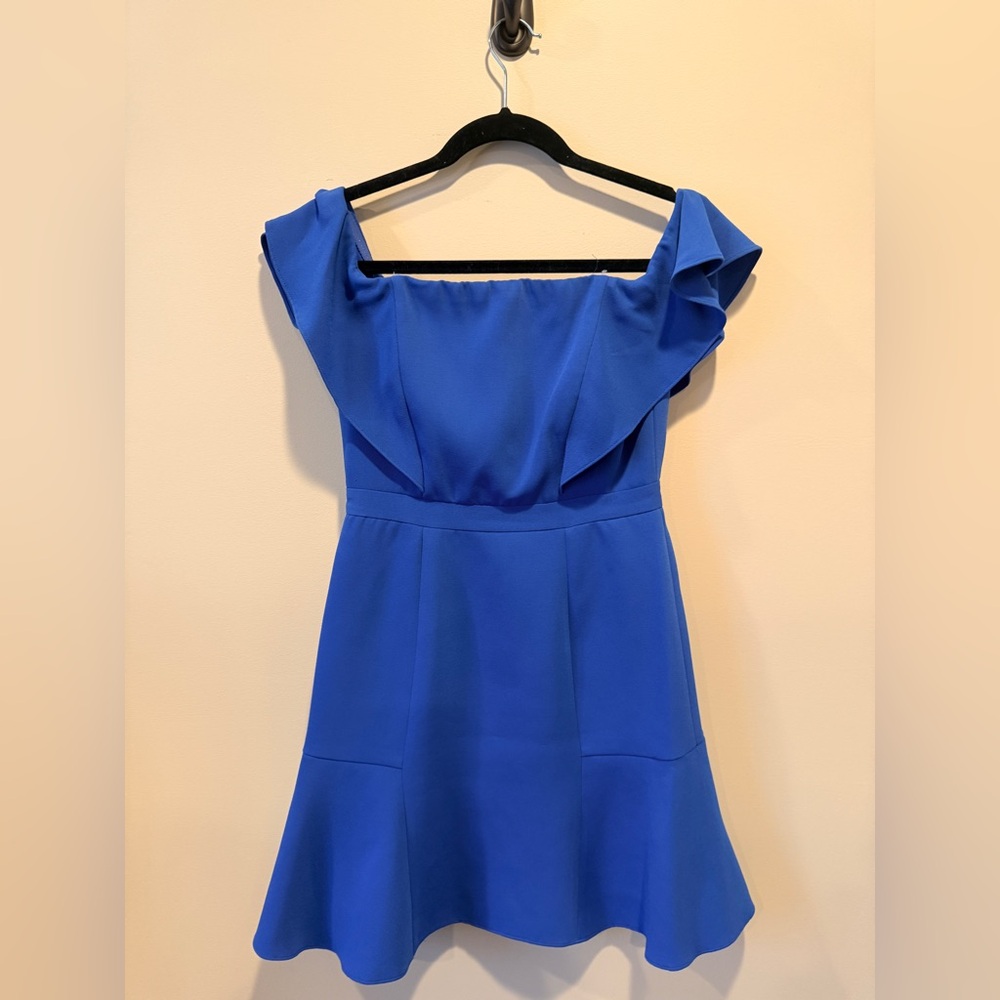 BCBGMaxAzria One Shoulder Blue Dress